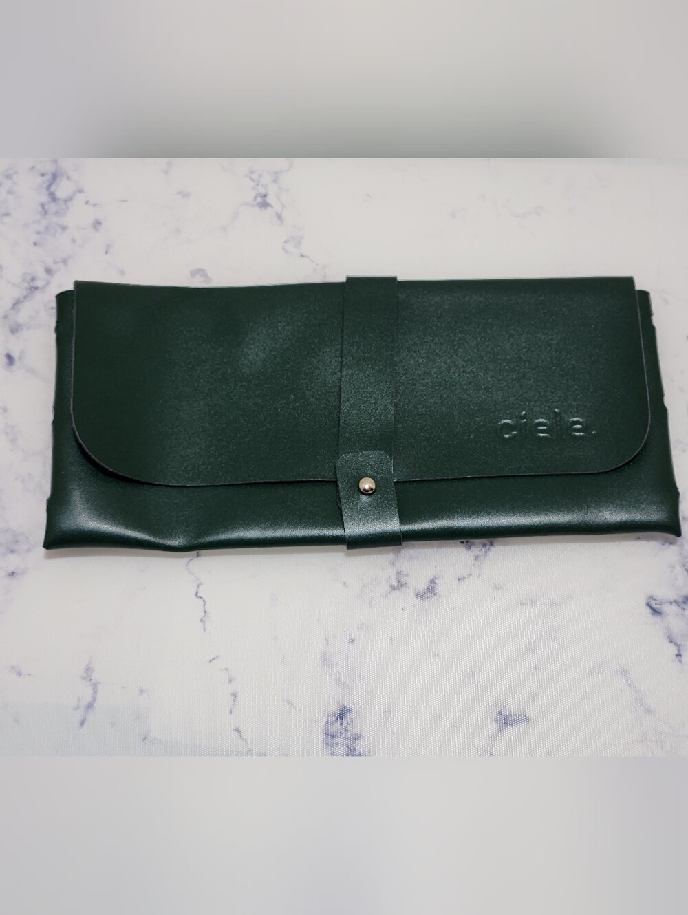 Ciele Green Brush Case Clutch